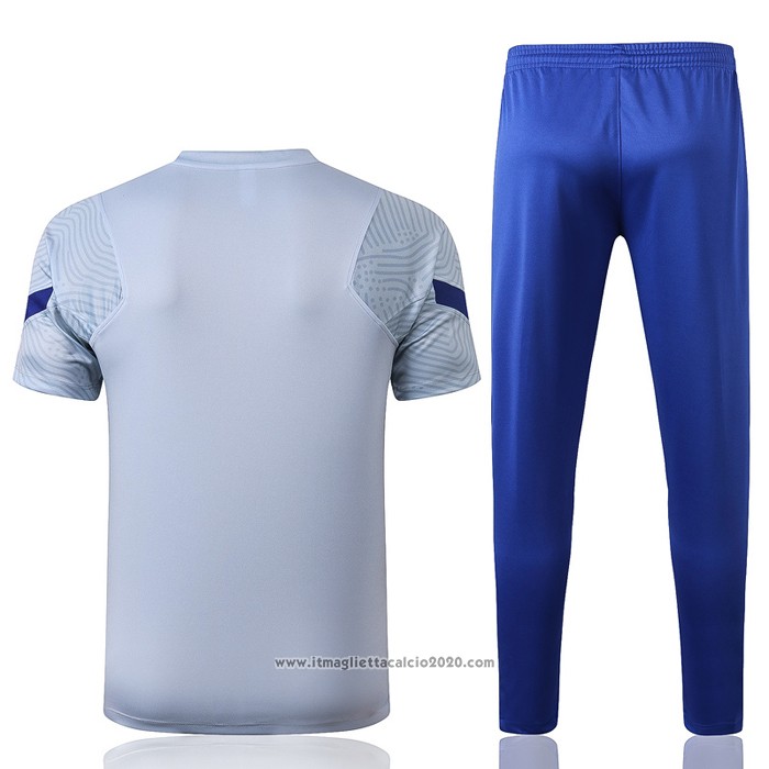 Tuta da Track Chelsea Manica Corta 2020 2021 Grigio
